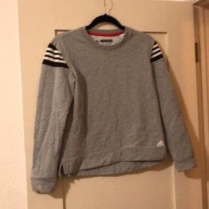 adidas pullover grey size small